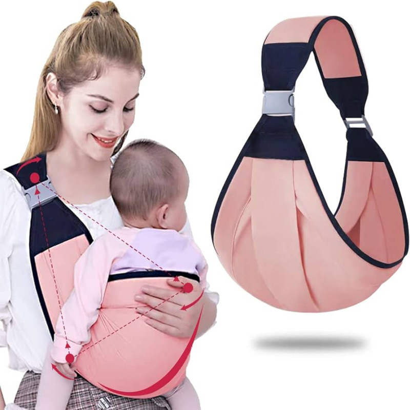 Baby Sling Carrier Bag (Pink Design)