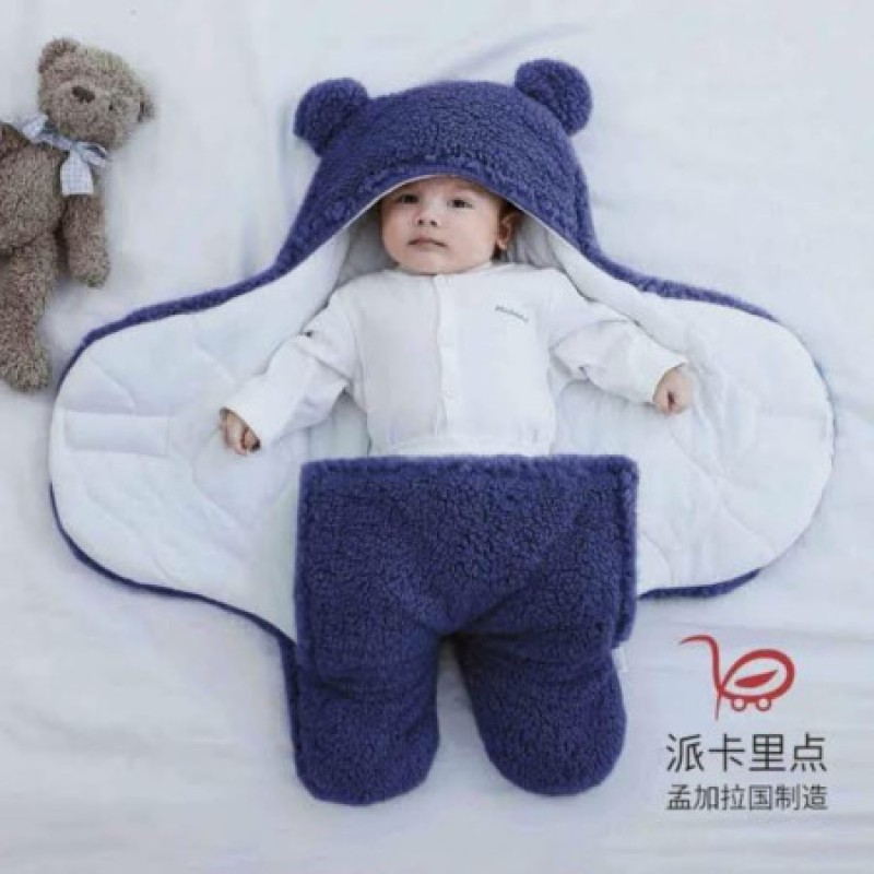 Navy Blue_ Color Baby Blanket