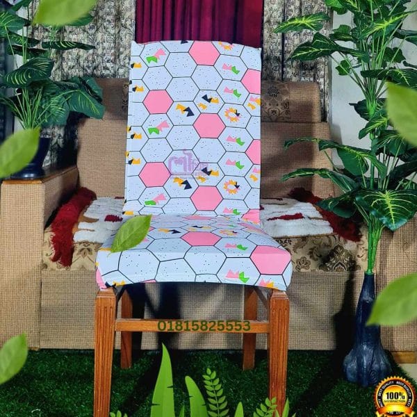 Modern Pink Color Chair Cover Cortina Spandex Stretchable
